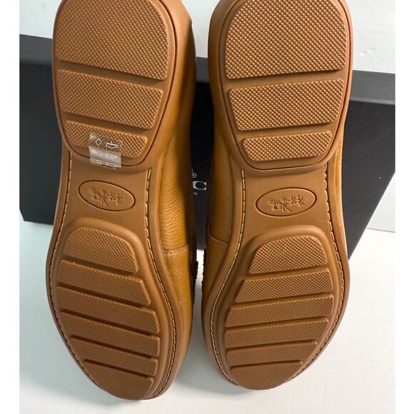 Coach Shoes Penny Peb Grn Leather Saddle Size 6.5 New in Box - Picture 4 of 6